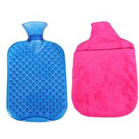 Healifty Hot Water Bag PVC Hot Water Bottle with Hand Insert Bag for Back Legs Neck 2000ml
