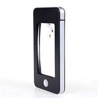 SYF Magnifier Magnifying Glass Acrylic Optical Lenses Reading Magnifier with Light Led Old People Handheld Desktop Square 5 Times 16 Times Portable Leather Case Phone Shape Black 119mm64mm A+