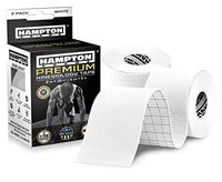 (2 Pack) White Kinesiology Tape for Physical Therapy Sports Athletes – Waterproof Latex Free Elastic, 16ft Water Resistant Kinetic Uncut Kinesio Tape for Knee Pain, Elbow & Shoulder Muscle