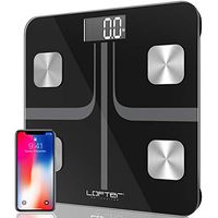 Smart Body Fat Scale, LOFTER Digital Weight Scales, Bluetooth Bathroom Scale & 12 Body Composition Monitor APP Cpmpatibel with iOS & Android, Weight Scale for Body Fat, Water, BMI 400lbs - Black