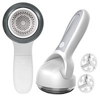 Fabric Shaver, anzoee Sweater Lint Remover Rotating Electric Fabric Sweater Defuzzer Fuzz Pills Clothing Remover for Fuzz, Lint Balls, Pills, Bobbles (White)
