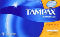 Tampax Tampons with Cardboard Applicators Super Plus - 10 ct, Pack of 5