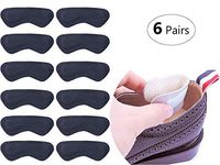 6 Pairs Leather Heel Grips Liner Cushions Inserts for Loose Shoes,Shoe Pads for Shoes Too Big, Improved Shoe Fit and Comfort. No More blisters, Protect from rubbing and Slipping (Black)