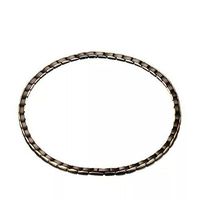 Men's Punk Black Gold Titanium Steel 46PCS 4 Elements Germanium Magnetic Therapy Chain Necklace for Pain Neck Arthritis Headaches Relief