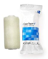 Cast Tape 4" x 4 yds. 10 Rolls of Fiberglass Casting Tape for immobilization of Upper and Lower Extremities. White Color. Water-Activated Resin. Porous Weave. Latex-Free.