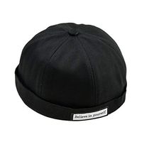Meidexian888 Casual Hat for Men/Women,Street Patch Letters Wild Elegant Landlord Cap Younger Hat (Black)