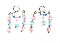 Fresh Nipple Luvers, Beaded, Pair, Pink/blue
