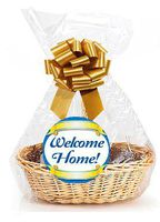 Welcome Home 2Pack Designer Cello Bags/Tags/Bows Cellophane Gift Basket Packaging Bags Flat 18" x 30"