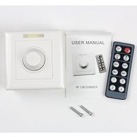 DC12-24V 8A IR Wireless Remote Control Adjust Dimmer for Single LED Lights Strip
