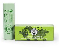 Green Earth Compostable Biodegradable Food Scraps Waste Kitchen Trash Bags, 2.6 Gallon, 10 Liter, 100-Count, Superior Strength 0.75 Mil Thickness,US BPI ASTM D6400 and Europe OK Compost Home Certified