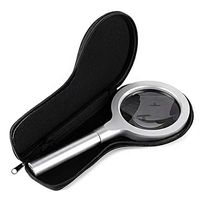 QZY Professional Magnifying Glass 12 LED Light,Upscale Aluminum Alloy Handheld Magnifier Reading Office Perfect 5X to 10X(4.39.5 Inch) Perfect Gift.