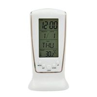 Polytree LED Digital Alarm Clock with Blue Backlight Electronic Calendar Thermometer Gift