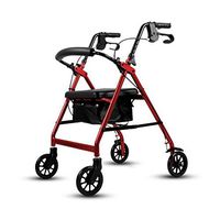 Seniors shopping cart Walking Frame Walking Frames Rollator Convenient Foldable Elderly Walker Shopping Cart Aluminum Alloy Multi-Function Four-Wheeled Walker Walking Aid Trolley Walkers