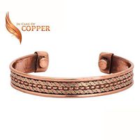 Copper Therapy Copper Bracelet with Magnets for Arthritis for Men & Women Bangle Cuff - Joint Pain Relief