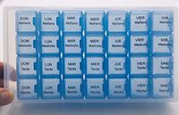 Spanish Pill Box 7 Day Weekly Four Times per Day (Large) Spanish Pill Box Organizer