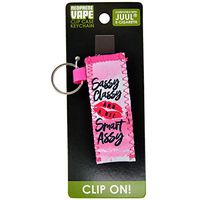Clip-On Neoprene Vape E-Cigarette Case with Key Ring - Sassy