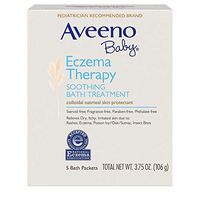 Aveeno Baby Eczema Therapy Soothing Bath Treatment for Relief of Dry, Itchy and Irritated Skin, Made with Soothing Natural Colloidal Oatmeal, 5 ct. ( Pack of 6)