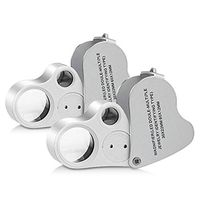 Jewelry Loupe,2 Pack 30X 60X Illuminated Jeweler’s Loupe Jewelry Magnifier Jeweler's Eye Loupe Magnifier Magnifying with LED Lighting, 2 Lens Design