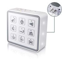 Portable & Compact Plug-In Nightlight White Noise Sound Machine-Relaxing Sleep Therapy for Adults & Baby w/9 Natural Sound Settings, Auto Timer, Headphone Jack & USB Cord – For Home & Travel (white)