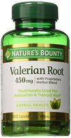 Nature's Bounty Natural Whole Herb Valerian Root, 450mg Capsules, 100 Count