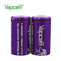 Vapcell 3.7v 1100mah 9A Li-on 18350 high Drain IMR Battery Flat Top 2pcs