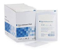Non-Adherent Dressing 2" x 3". Case of 1200 Non-Woven Sterile Pads for Lightly draining Wounds. Nylon/Polyester Blend Pads. Highly Absorbent. Single use. Latex-Free.