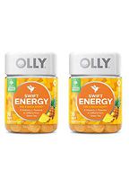 OLLY Swift Energy Gummy Pack of 2! Pineapple Punch Flavored Chewy Gummy! Blend of B Vitamins, L Theanine, Caffeine from Green Tea! Energy Booster Chewable Supplement!