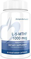 Designs for Health L-5-MTHF 1000mcg (1700mcg DFE/Dietary Folate Equivalent) - Quatrefolic, Active B9 Methylfolate 1mg (60 Capsules)