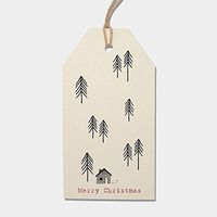 East of India Woodland Christmas Gift Tags Set of 6 Cream