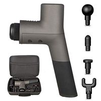 Massage Gun for Athletes, Portable Deep Tissue Muscle Massage Gun with 5 Adjustable Speed,Electric Quiet Full Body Masssager -Includes 4 Interchangeable Massage Heads and Carrying Case (Gray/Black)