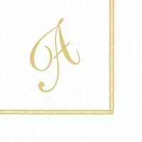 Monogram Initial A Paper Cocktail Napkins, Pack of 20
