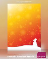 colorfull Snowflurry fantastic christams stationery set with sheets and matching window envelopes