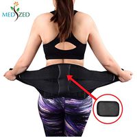 MEDIZED® Premium Quality Back Brace Lower Back Pain Relief Support Belt for Sciatica, Scoliosis or Herniated Disc (with Removable Pad, Medium)