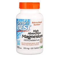 Doctor's Best High Absorption 100% Chelated Magnesium 120 Tablets