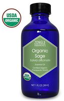 Zongle USDA Certified Organic Sage Essential Oil, Spain, Salvia Officinalis, 1 OZ