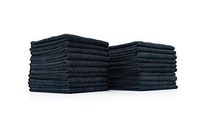 The Rag Company (20-Pack) 10 in. x 10 in. All-Purpose Microfiber Highly Absorbent, LINT-Free, Streak-Free Cleaning Towels (Black)