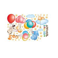 Xisheep Easter Day Home Décor ， Sticker DIY Cartoon Animal Balloon Removable Wall Decal Family Sticker Home Decor - Multicolor