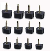 Mini Skater 24 Pairs High Heel Tips Replacement Kit U Shape Black Shoes Dowel Repair Taps Caps for Women