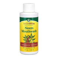 TheraNeem Neem Mouthwash, Cinnamon Therape | Freshens Breath, Supports Healthy Teeth and Gums, Vegan | Travel Size, 2oz