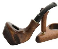 "Bark" Pear Wood Hand Carved Tobacco Smoking Pipe Pouch