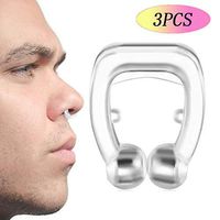 Mifelio Magnetic Silicone Nose Clip to Help Stop Snoring,Let Snoring Stay Away from You and Your Family Anti Snoring Snore Free Snore Stopper Silicone Nose Clip Sleeping Device 3PCS (White, 3)