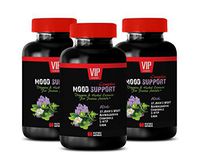 Mood Enhancer - Mood Support Complex - Stress and Anxiety Relief Herbal Formula - Chamomile Tea - 3 Bottles (180 Capsules)