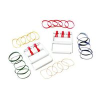 CanDo Color-Coded Latex-Free Rubber Band Hand Exerciser, 50 Each Bulk