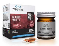 Zade Vital St. John’s Wort Oil Supports Damaged Skin & Burn Repair in Twist-Off 30 Softgels, Easy to Use, Hypericum Perforatum Oil, 100% Cold Press, Non GMO, GMP, Maceration, 1 Month Supply
