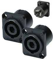 Neutrik NL4MP ( PACK OF 2) SPEAKON PANEL MOUNT ORIGINAL PATENTED "D" Chassis Mounting