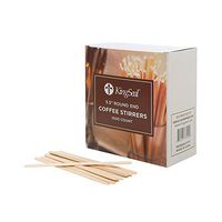KingSeal Natural Birch Wood Coffee Beverage Stirrers - 5.5 Inches, Round End, 2 Packs of 1000 each