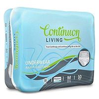 Adult Incontinence Underwear Maximum Absorbency Disposable Pull Up Diapers for Women & Men. Discreet Flex Fit Premium Protective Day & Night Care Cotton Brief, Super Absorbent Medium Size, 10 Count