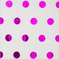 Hot Pink Metallic Polka Dot Tissue Paper 20 Inch x 30 Inch - 24 Sheets