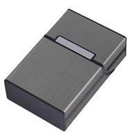 Heyuni.1pc Metal Cigarette Case King Size for Whole Cigarettes Anti-collision Splash Proof and Scratch Resistant,Gray