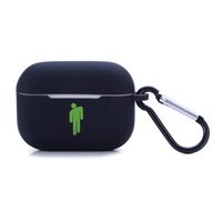 Chutoral Billie Eilish Silicone Earbud Case Cover, Slim-Fit Shock & Scratch-Resistant Case Skin Compatible with Apple AirPods Pro Case(Black)